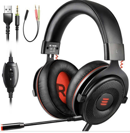 EKSA Wired Gaming Headset with 7.1 Surround Sound