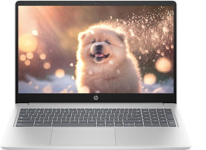 HP Chromebook 15.6 Inch Laptop for College Students Intel 4-Core Processor N (Beat i5-8250U) 8GB DDR5 SA RAM 64GB eMMC Chrome OS UHD Graphics Arctic Silver (Renewed) 15a-na002