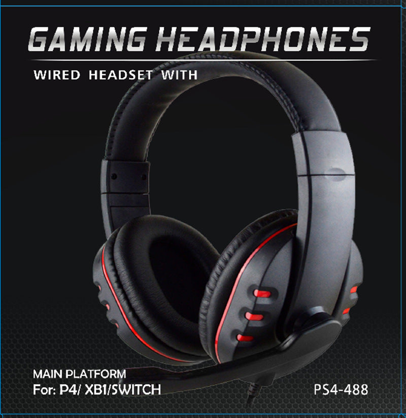 PS4 Over-Ear Luxury Gaming Headset with Plug Design