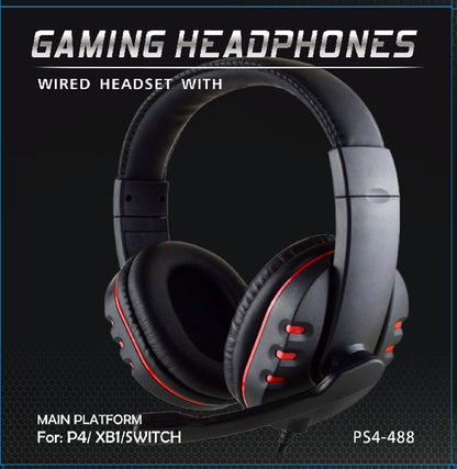 PS4 Over-Ear Luxury Gaming Headset with Plug Design