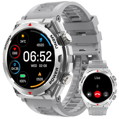 Military Smart Watch for Men (Answer/Make Call) 1.52" HD Smartwatch for Android Phones/iPhone 100+ Sport Mode Fitness Tracker with Heart Rate SpO2 Stress and Sleep Monitor IP68 Waterproof