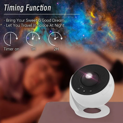 12-in-1 Rotating Galaxy Night Light Projector