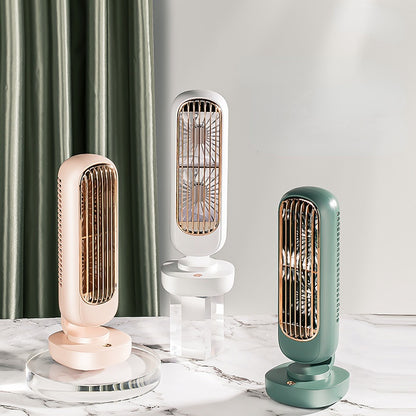 New Double Leaf USB Charging Tower Fan for Office