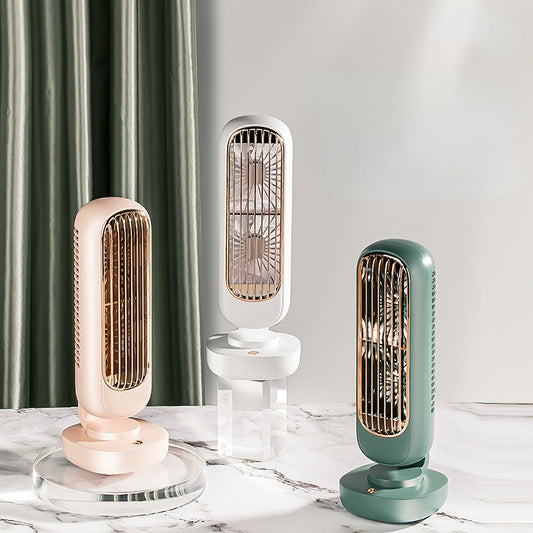 New Double Leaf USB Charging Tower Fan for Office
