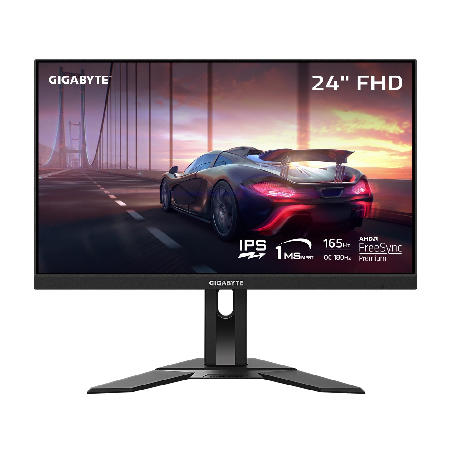 GIGABYTE G24F 2- 24" 165Hz/180Hz(OC) 1080P Gaming Monitor 1920 x 1080 SS IPS Display 1ms (MPRT) Response Time 95% DCI-P3 125% sRGB 1x DisplayPort 1.2 (HDR ready) 2x HDMI 2.0 3x USB 3.2