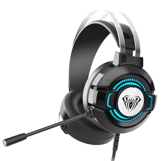 Gaming USB Headset | Noise-Canceling Mic | 103dB | 2M Cable | USB & 3.5mm | Black & White