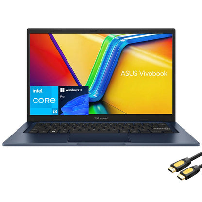 ASUS Vivobook Laptop for Students and Business 14" FHD Micro-Edge Display 12th Gen Intel Core i3-1215U (Up to 4.4GHz) 16GB RAM 1TB NVMe SSD 180° Lay-Flat WiFi 6E USB-C SPS HDMI Win 11 Pro