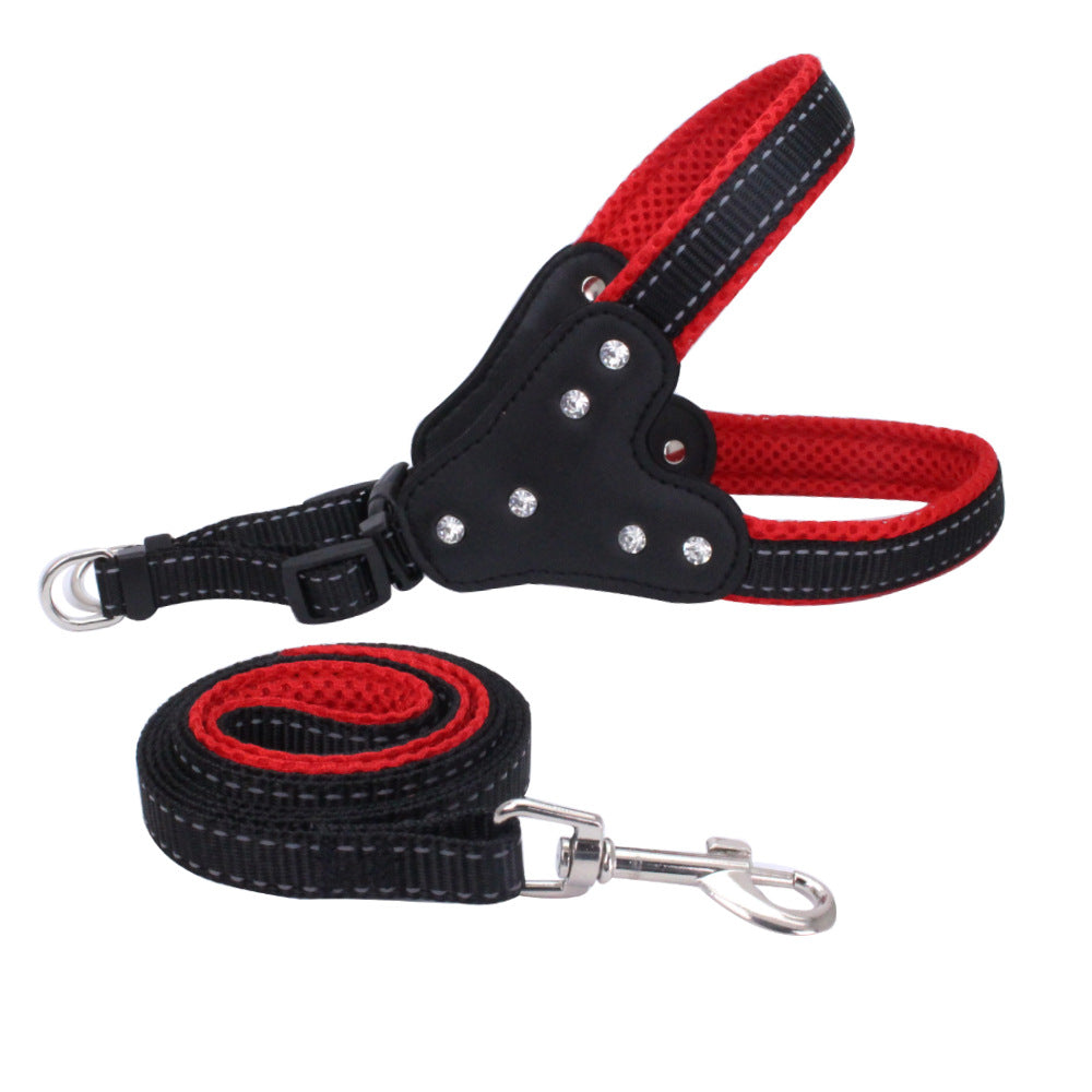 Rhinestone Reflective Pet Traction Sleeve