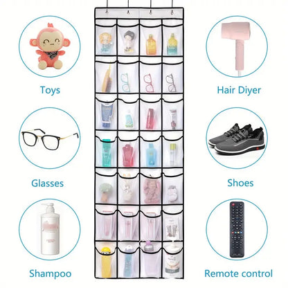 Hanging Organizer with 28 Mesh Pockets and Hooks
