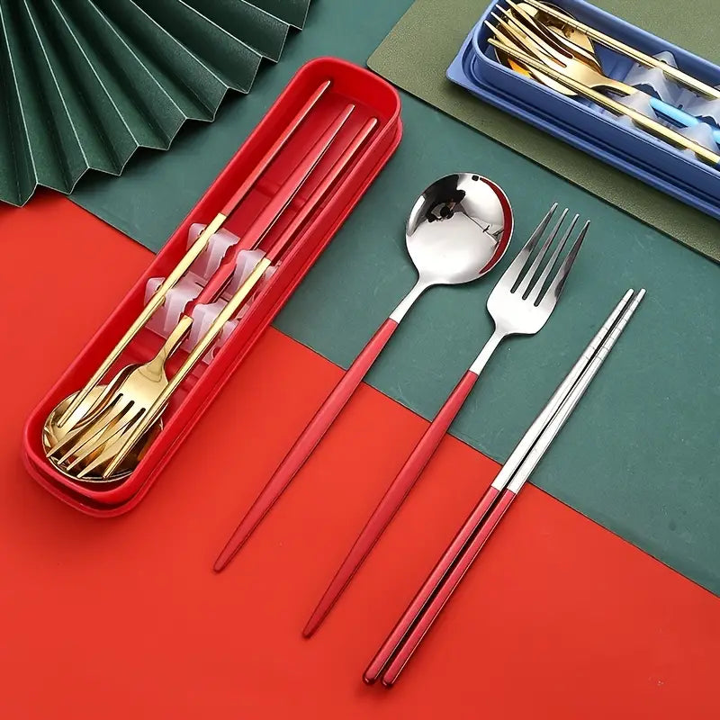 3-Piece Portable Stainless Steel Utensil Set