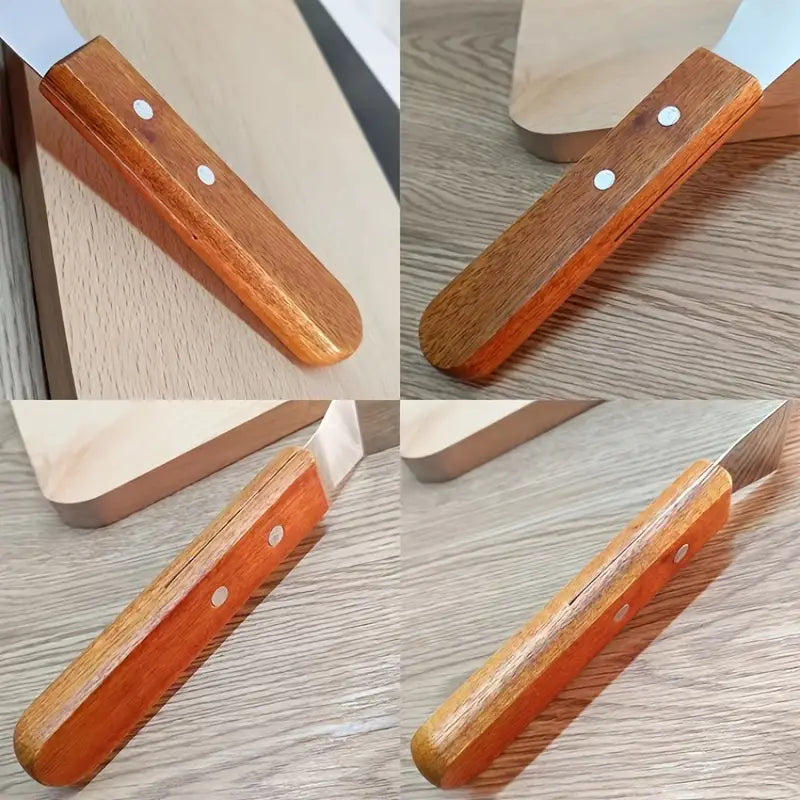 Wooden Handle Stainless Steel Frying and Pizza Shovel