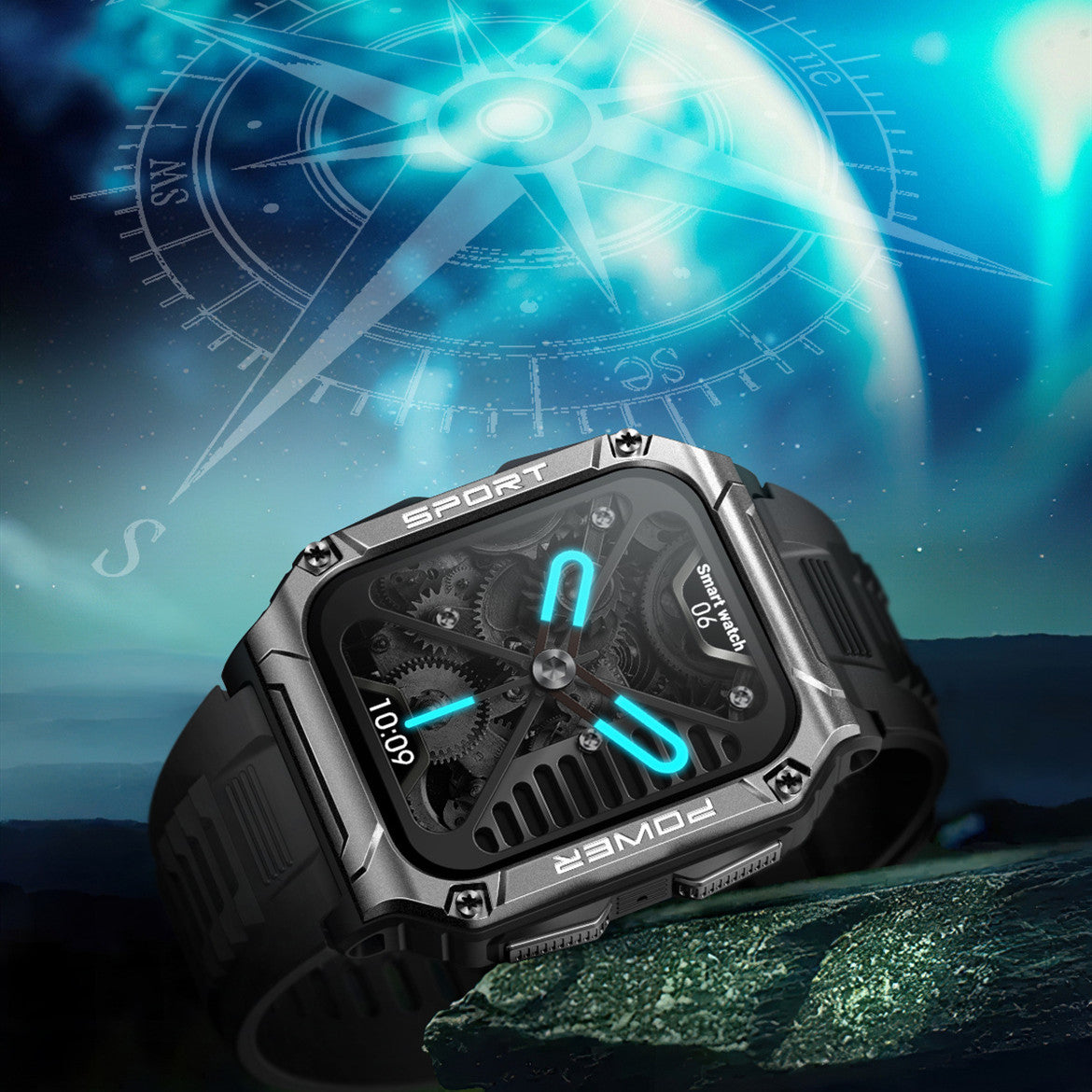 Smartwatch with 1.95" Screen, Bluetooth, and Compass