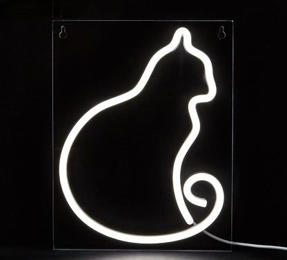 LED Neon Cat Wall Decor for Indoor/Outdoor Lighting