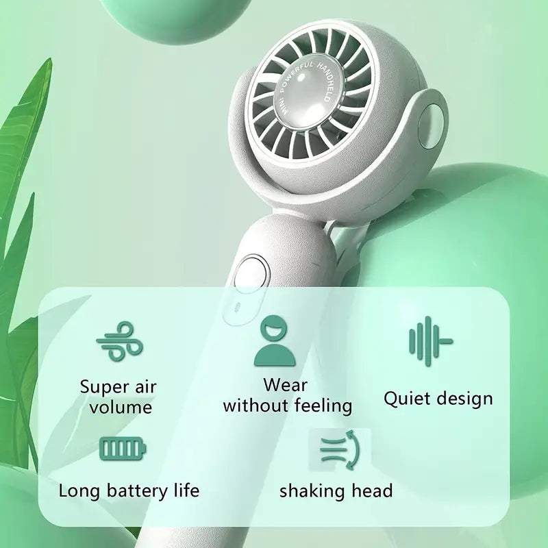 Portable Mini Hand Fan with Rechargeable USB Battery