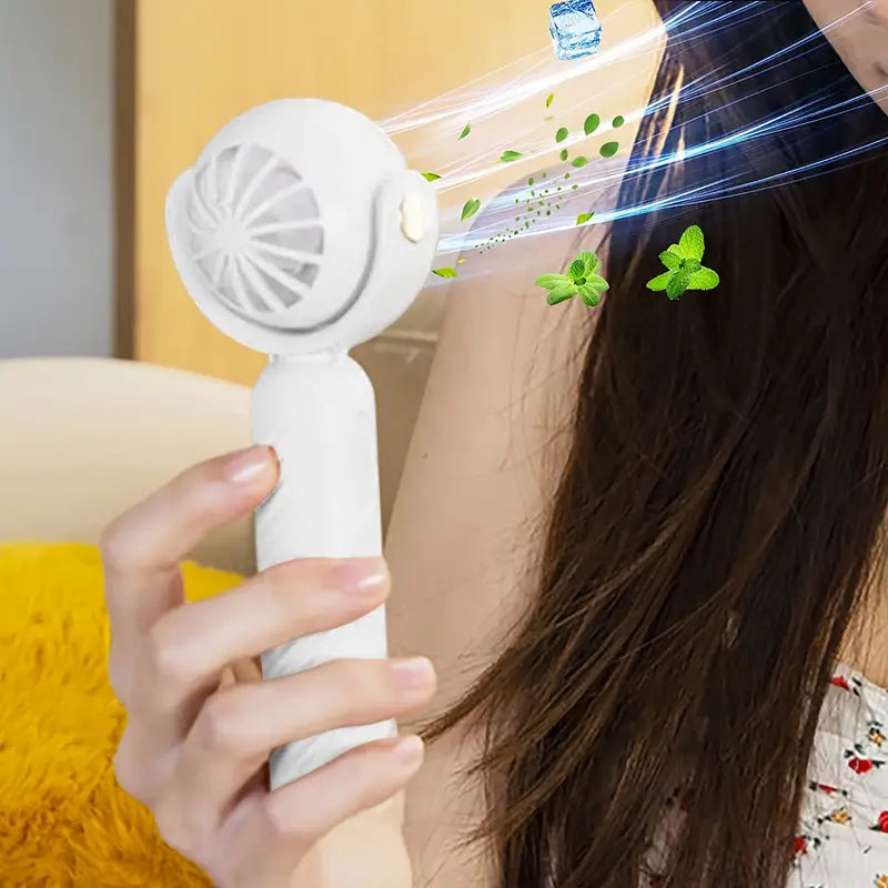 Portable Mini Hand Fan with Rechargeable USB Battery