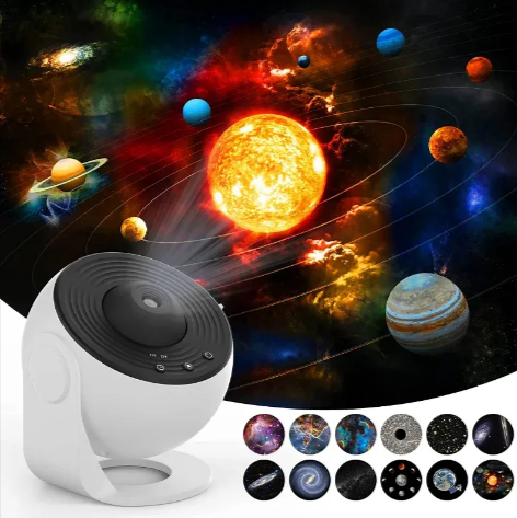 12-in-1 Rotating Galaxy Night Light Projector
