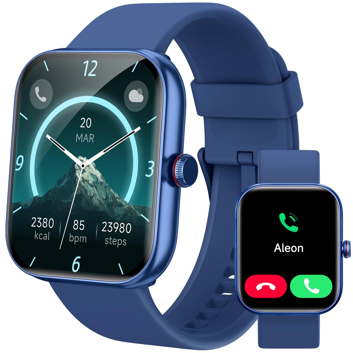Smart Watch for Women Men Smartwatch for iPhone & Android Bluetooth (Answer/Call) Built-in Alexa 1.91" HD Fitness Tracker with 105+ Sport Modes IP68 Waterproof Sleep/Heart Rate/SpO2/Stress Monitor