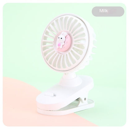 Cute Mini USB Rechargeable Clip Fan for Girls