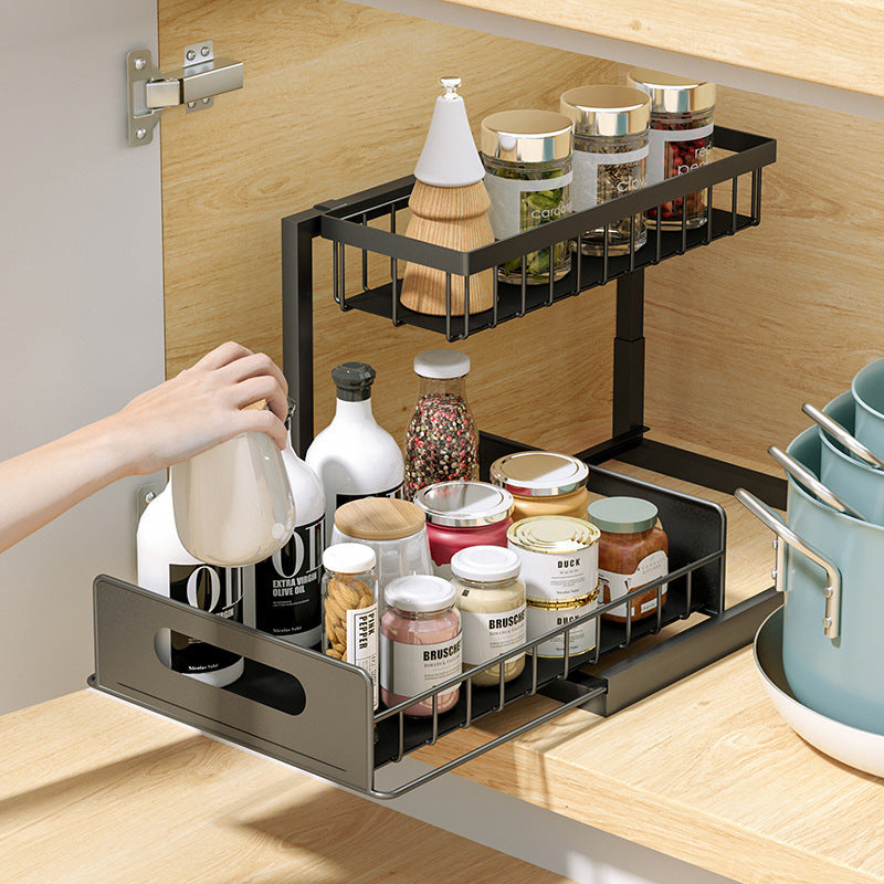 Amazon Cross-Border Kitchen Pull-Out Storage Rack
