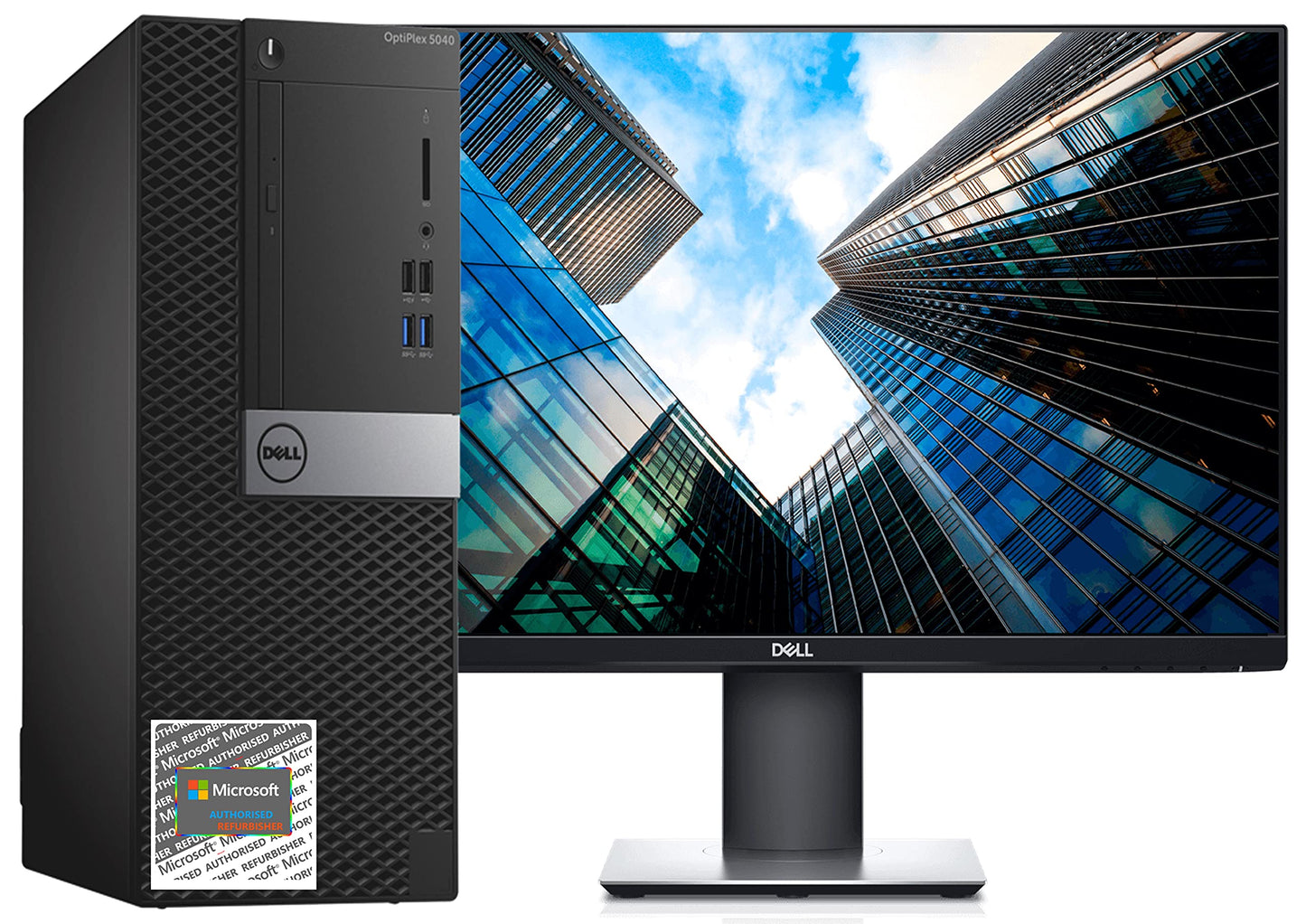 Dell Optiplex 3040 Tower Desktop PC Intel i5-6500 3.2GHz. 16GB DDR3 RAM 256GBSSD WiFi with Dell 24-inch P2419HLCD Windows 10 Pro (Renewed)