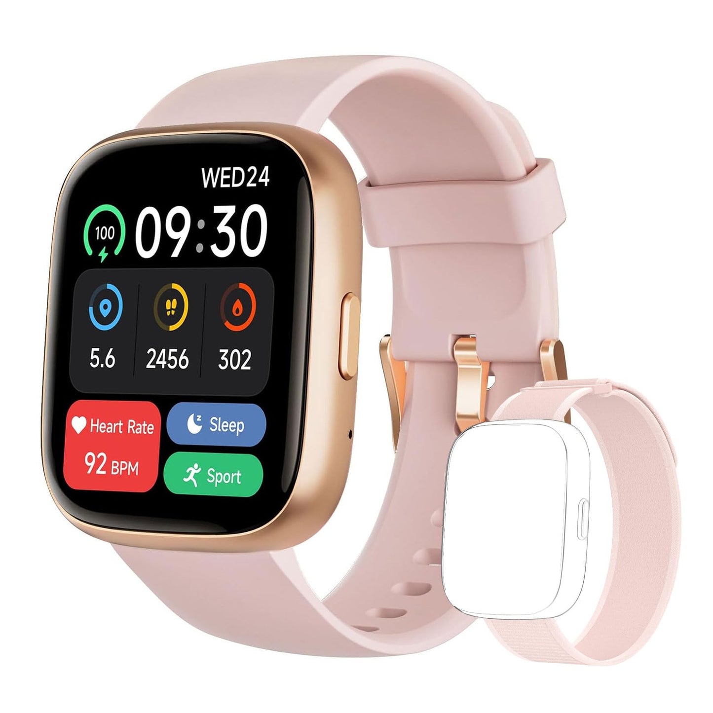 TOOBUR Smart Watch for Women No Phone No APP Needed1.83" Fitness Tracker Watch with Heart Rate/Sleep/Step Tracker Pedometer IP68 Waterproof Smartwatch Answer/Make Calls Compatible Android iOS