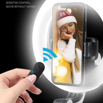 Portable 4-in-1 Selfie Stick with Tripod & LED
