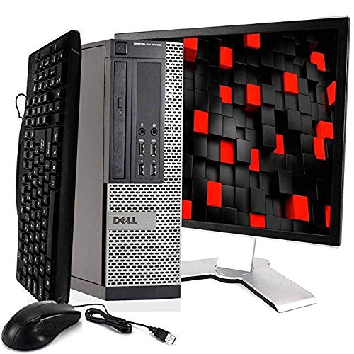 Dell Optiplex Desktop Computer Package - Intel Quad Core i5 3.1GHz 8GB RAM 500GB HDD DVD WiFi 17 Inch LCD Keyboard Mouse Windows 10 Professional (Renewed)
