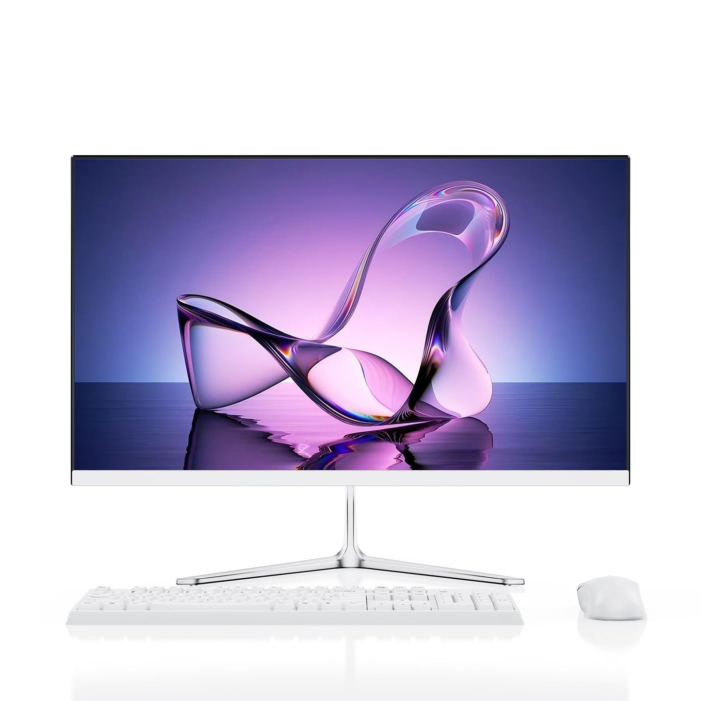 23.8 inch All-in-One Desktop PC FHD Display 16GB RAM 512GB SSD Intel N5095 Processor WiFi 2.4/5.0Ghz & Bluetooth 4.2 Windows 11 Random Color Mouse and Keyboard (16+512 Wired kit)