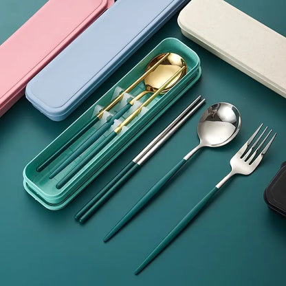 3-Piece Portable Stainless Steel Utensil Set