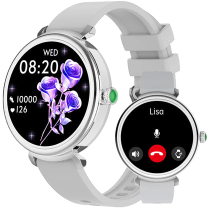 Smart Watch for Women (Answer/Make Call) Smartwatch for iPhone/Android Phone with Blood Oxygen Heart Rate Stress and Sleep Monitor IP68 Waterproof 100+ Sport Modes Activity Fitness Tracker