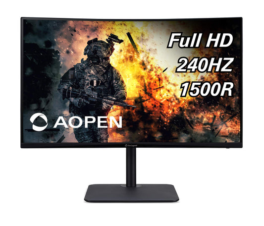 AOPEN by Acer 31.5" Curved VA Gaming Monitor | 240Hz | 1ms | Adaptive Sync | HDMI & DP