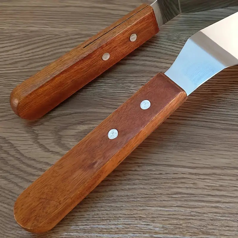Wooden Handle Stainless Steel Frying and Pizza Shovel