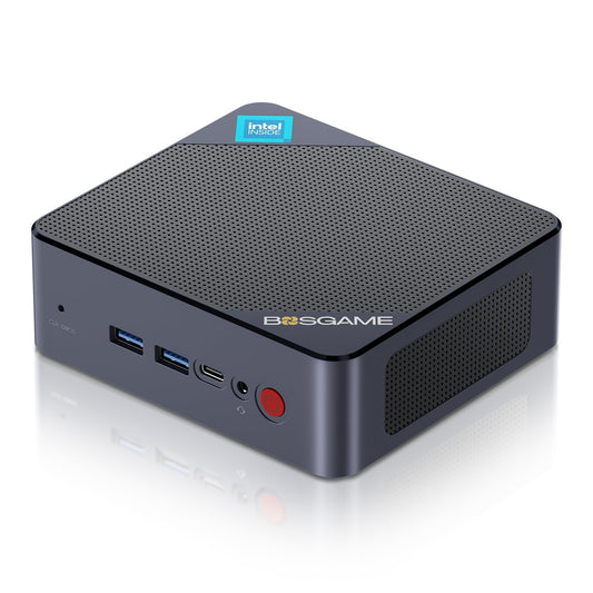 BOSGAME Mini PC B100 | Intel 12th Gen N100 up to 3.4GHz | 16GB DDR4 | 512GB NVMe SSD | 4K Triple Display | Dual HDMI + USB-C | 2.5GbE | WiFi 5 | BT 5.0 | Win11 Pro | 1-Year Warranty