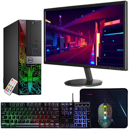 Dell OptiPlex 5050 Desktop Computers with 24 inch Monitor PC Bundle 16GB DDR4 Ram 512GB M.2 NVMe SSD WiFi Bluetooth i5-6500 3.2GHz HDMI Windows 10 Pro (Renewed)