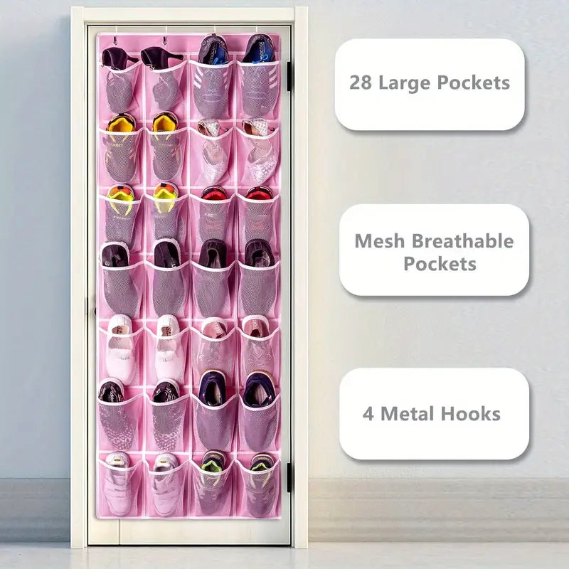Hanging Organizer with 28 Mesh Pockets and Hooks
