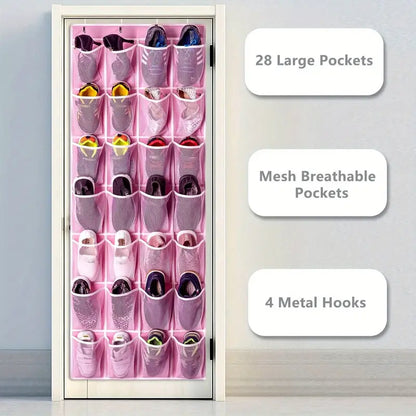Hanging Organizer with 28 Mesh Pockets and Hooks