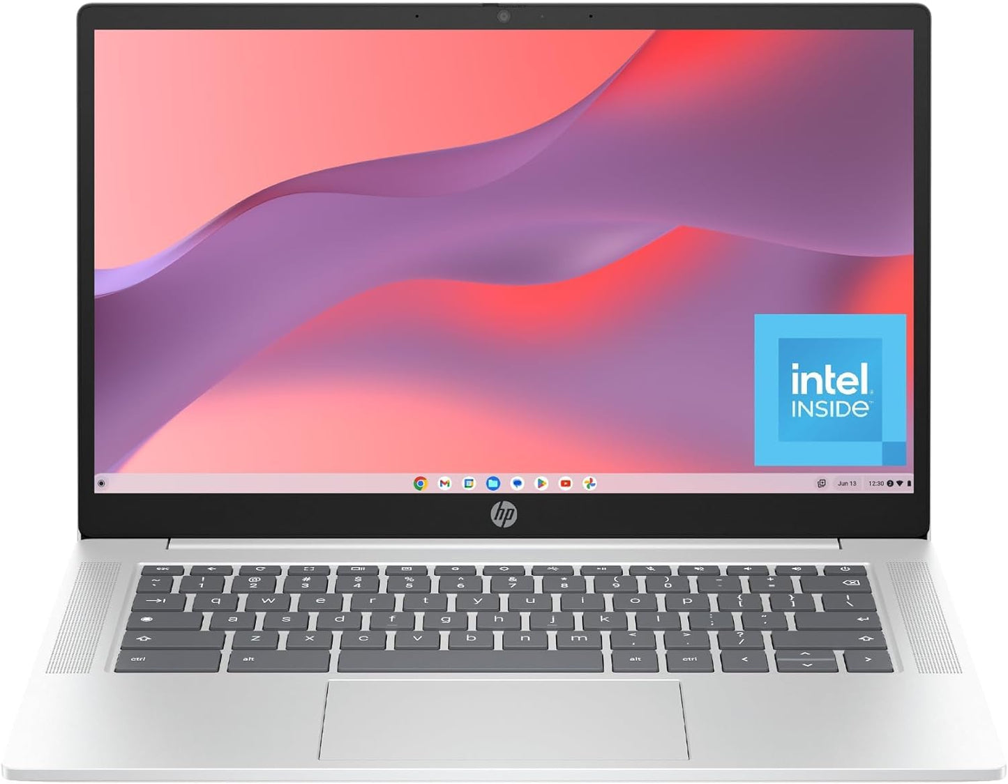 HP Chromebook 14 inch Laptop FHD Display Intel N100 4 GB RAM 64 GB eMMC Intel UHD Graphics Chrome OS 14a-nf0009nr (2024)
