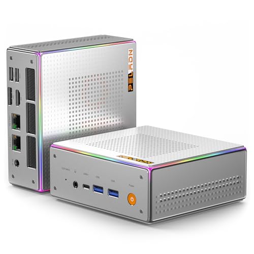 PELADN Mini PC | Intel Core i7-13620H 16-Core up to 4.9GHz | 16GB DDR4 | 512GB NVMe SSD | Dual SSD Slots | 4K@60Hz | WiFi 6 | BT 5.2 | USB4 | 1-Year Warranty