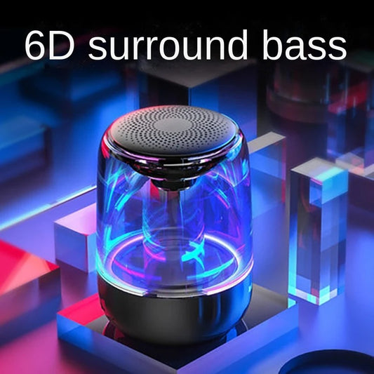 Portable Bluetooth Speaker with Colorful LED Lights – 2000–4000mAh, 60Hz–15KHz, Black/White