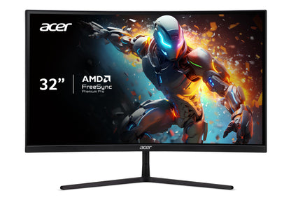 Acer EI322QUR Pbmiippx 31.5" 1500R Curved WQHD 2560 x 1440 Gaming Monitor | AMD FreeSync Premium Pro Up to 165Hz Refresh Rate 1ms VRB VESA DisplayHDR 400 2 Display Ports & HDMI 2.0